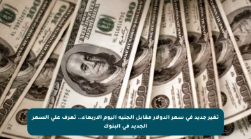 تغير جديد في سعر الدولار مقابل الجنيه اليوم الأربعاء.. تعرف على السعر الجديد في البنوك